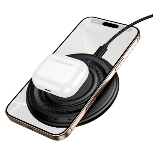 Borofone Ασύρματος Φορτιστής (Qi Pad) 15W Μαύρος (BQ40)