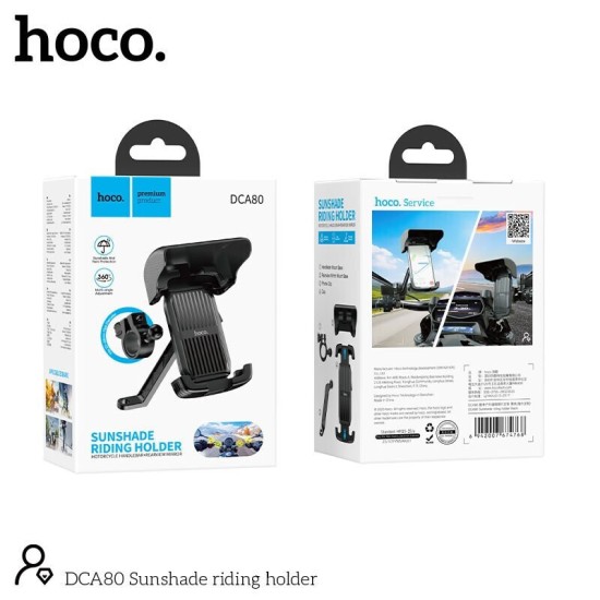 Hoco Βάση Κινητού Μοτοσυκλέτας για τον Καθρέπτη DCA80 με προστασία από τον ήλιο