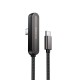 Borofone Angle (90°) / Braided Cable USB-C male - USB-C 60W PD Μαύρο 1m