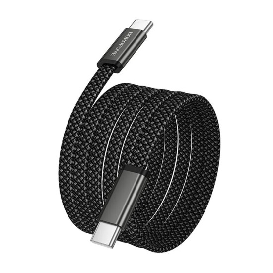 Borofone Καλώδιο Δεδομένων Peace (BX124) USB-C - USB-C, 60 W, 1 m, μαύρο