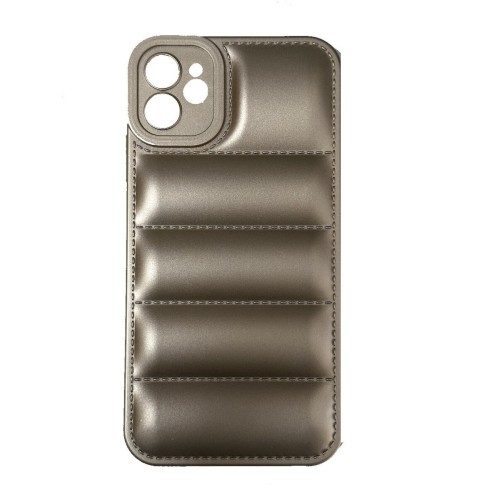 Θήκη για iPhone 11 -Puffer Jacket Back Cover Δερματίνης Χρυσό με προστασία για κάμερα (oem)
