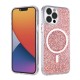 APPLE IPHONE 12 PRO CASE RUGGED COATED FULL GLITTER MAGSAFE COMPATIBLE - PINK