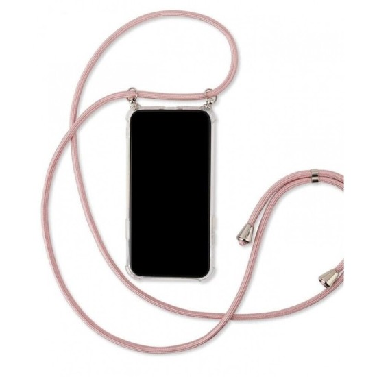Back Cover Σιλικόνης με Λουράκι Ροζ Xiaomi Redmi A3  2024