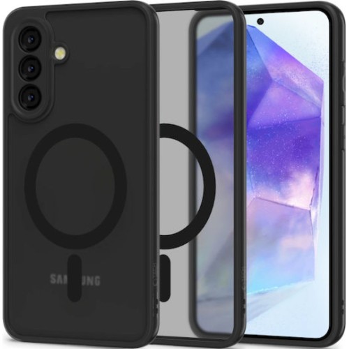 Tech-Protect MagSafe Back Cover Σιλικόνης Μαύρο Πλαστικό Samsung A27+Δωρο Glass