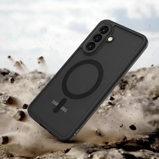 Tech-Protect MagSafe Back Cover Σιλικόνης Μαύρο Πλαστικό Samsung A57+Δωρο Glass