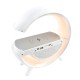 Andowl Q-CD110 Φωτιστικό LED RGB με Ασύρματη Βάση Φόρτισης, Ηχείο Bluetooth, FM Λευκό