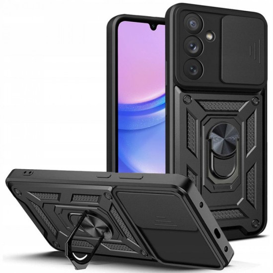 Hybrid Shockproof Ring Back Cover Συνθετική Ανθεκτική Μαύρο (Galaxy A17) Hybrid Shockproof Ring Back Cover Συνθετική Ανθεκτική Μαύρο (Galaxy A17)