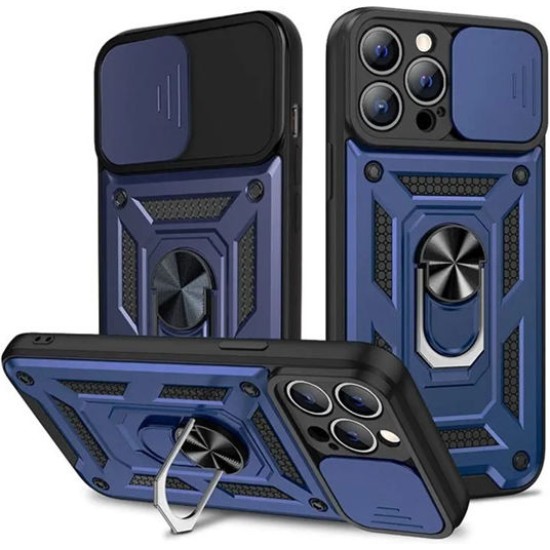 Hybrid Shockproof Ring Back Cover Συνθετική Ανθεκτική Μπλε (Galaxy A17) Hybrid Shockproof Ring Back Cover Συνθετική Ανθεκτική Μπλε (Galaxy A17)