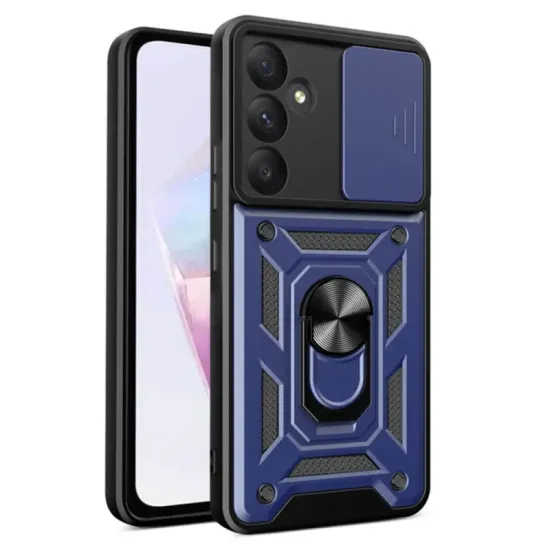 Hybrid Shockproof Ring Back Cover Συνθετική Ανθεκτική Μπλε (Redmi 15 4G) Hybrid Shockproof Ring Back Cover Συνθετική Ανθεκτική Μπλε (Redmi 15 4G)