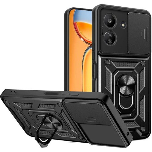 Oem Θήκη Slide Armor Back Cover Για  Redmi 15C  Με Προστασία Κάμερας Μαύρο