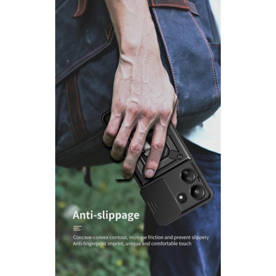 Oem Θήκη Slide Armor Back Cover Για  Redmi 15C  Με Προστασία Κάμερας Μαύρο