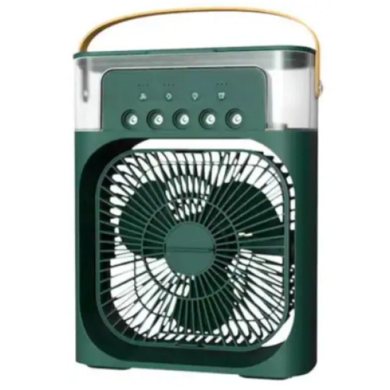 Φορητό air cooler fan 3 ταχυτήτων 10W με ψεκασμό – Πράσινο
