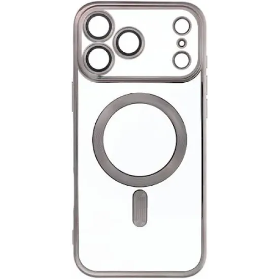 Θήκη iPhone 17 Pro Max Matte Magnetic Series συμβατό με MagSafe φορτιστή, Πλάτη αντικραδασμική από Premium TPU  Γκρι+ ΔΩΡΟ ΤΖΑΜΑΚΙ ΚΑΜΕΡΑΣ
