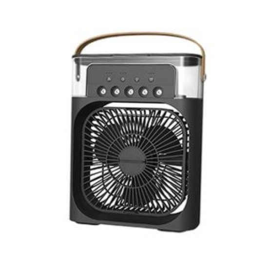 Φορητό air cooler fan 3 ταχυτήτων 10W με ψεκασμό – Μαύρο
