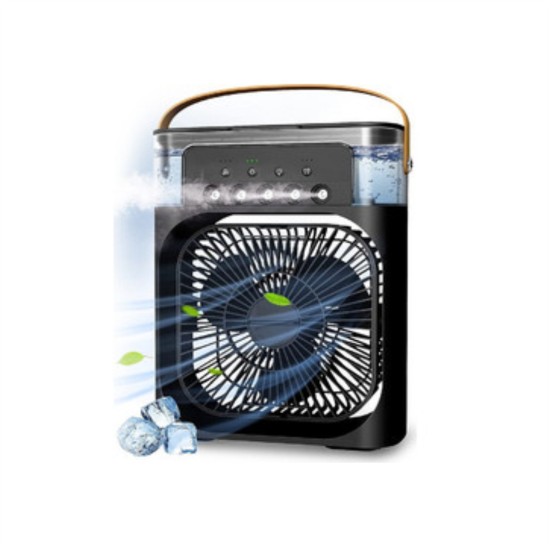 Φορητό air cooler fan 3 ταχυτήτων 10W με ψεκασμό – Μαύρο