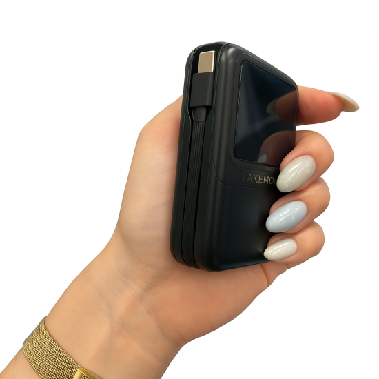 Takemore W020 Power Bank Magnetic Wireless 10000mAh PD 20W Μαύρο