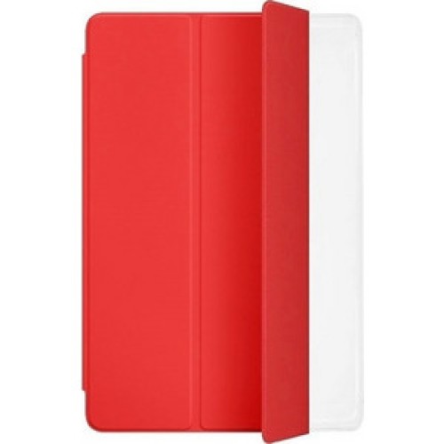 Samsung Galaxy Tab A7 Lite T220 / T225 Tri-fold Stand Case Front Orange and Red Color and Back Silicone Transparent (oem)