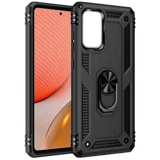 iPhone 15 Pro Max Hybrid Shockproof Armor Case Rotating Ring Car Mount Holder Black (oem)
