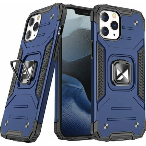 ΘΗΚΗ ANTI FALL FOR IPHONE 15 BACK COVER MAGNETIC HOLDER RING ΣΕ ΜΠΛΕ ΘΗΚΗ ΠΛΑΤΗΣ ΣΙΛΙΚΟΝΗ & ΣΚΛΗΡΟ ΠΛΑΣΤΙΚΟ