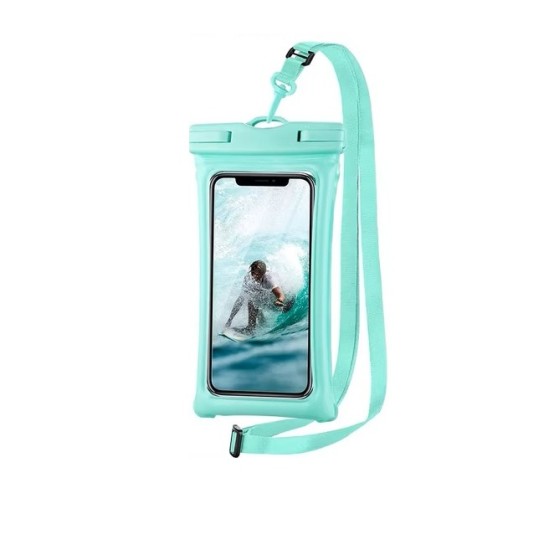 Waterproof Phone Pouch Bag Floating Airbag Case for Phone - Diving, Swimming, Beach & Water Sports - Τιρκουάζ