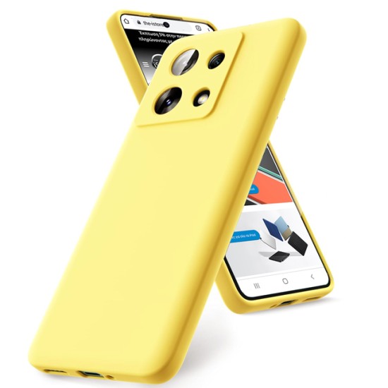  Back Cover Σιλικόνης Matte Κίτρινο Poco C85