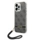Sponsored Guess iPhone 14 Pro Print Strap Σκληρή Θήκη με Πλαίσιο Σιλικόνης και Λουράκι - Black - GUOHCP14LH4STK