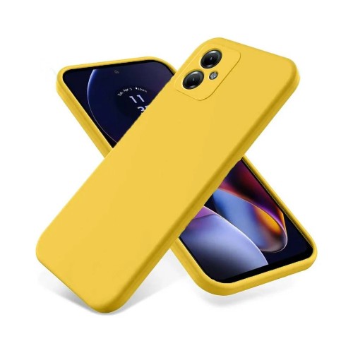  Back Cover Σιλικόνης Κίτρινο Motorola Moto G34