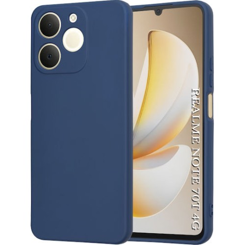  Soft Touch Finish TPU 2mm Silicone Back Cover Case Blue  REALME NOTE 70T 
