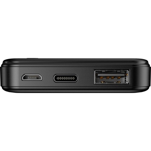 Maxlife MXPB-01 Power Bank 5000mAh με 2 Θύρες USB-A και Θύρα USB-C Μαύρο