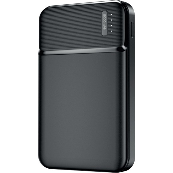Maxlife MXPB-01 Power Bank 5000mAh με 2 Θύρες USB-A και Θύρα USB-C Μαύρο Maxlife MXPB-01 Power Bank 5000mAh με 2 Θύρες USB-A και Θύρα USB-C Μαύρο