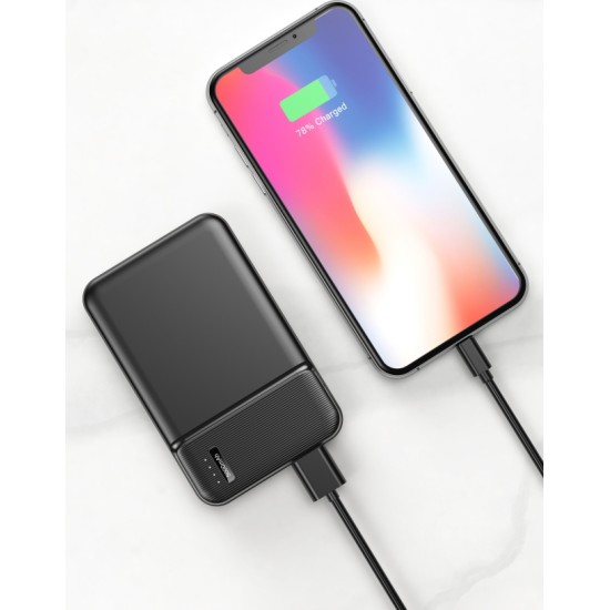 Maxlife MXPB-01 Power Bank 5000mAh με 2 Θύρες USB-A και Θύρα USB-C Μαύρο Maxlife MXPB-01 Power Bank 5000mAh με 2 Θύρες USB-A και Θύρα USB-C Μαύρο