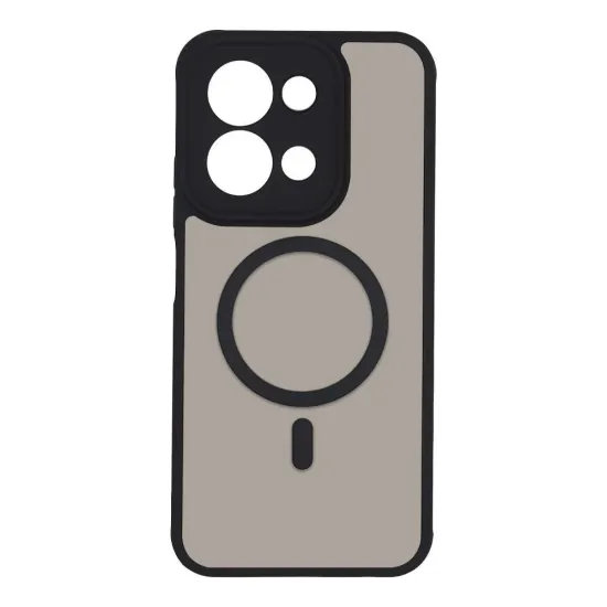 Θήκη Poco C85 Matte Magnetic Series συμβατό με MagSafe φορτιστή, Πλάτη αντικραδασμική από Premium TPU μαύρο Θήκη Poco C85 Matte Magnetic Series συμβατό με MagSafe φορτιστή, Πλάτη αντικραδασμική από Premium TPU μαύρο