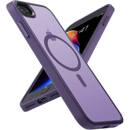 Θήκη iPhone 16E/17E Matte Magnetic Series συμβατό με MagSafe φορτιστή, Πλάτη αντικραδασμική από Premium TPU Μωβ Θήκη iPhone 16E/17E Matte Magnetic Series συμβατό με MagSafe φορτιστή, Πλάτη αντικραδασμική από Premium TPU Μωβ