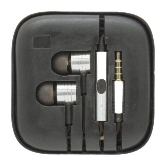 OEM Ακουστικά Stereo Handsfree Universal Με Ρυθμιστή Ασημί (EN50332-2)