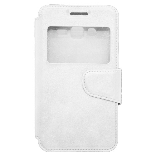  OEM Θήκη Βιβλίο Με Παράθυρα Για Samsung Galaxy S3 Mini/8190 Άσπρο
