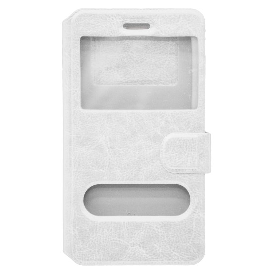 OEM Θήκη Universal Small 3.8-4.3"  Με Παράθυρα  Λευκή