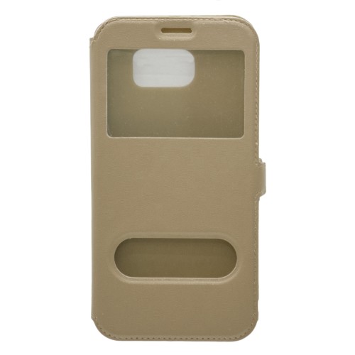 OEM Θήκη Βιβλίο Με Παράθυρα Για Samsung J2 Με Πλάγιο Κούμπωμα Χρυσή OEM Θήκη Βιβλίο Με Παράθυρα Για Samsung J2 Με Πλάγιο Κούμπωμα Χρυσή