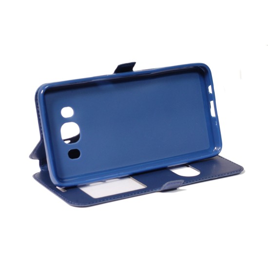  OEM  Θήκη Βιβλίο Με Παράθυρα Για Huawei Honor 8 Μπλε
