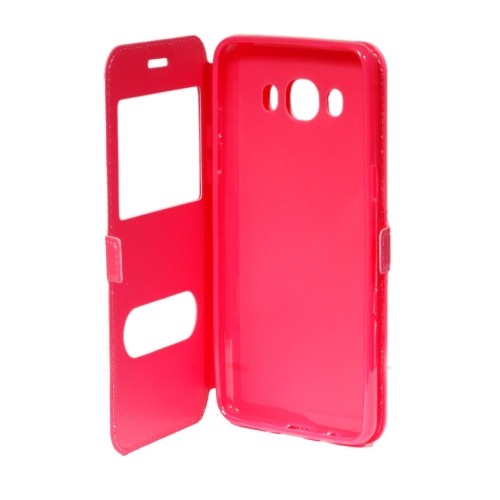  OEM Θήκη Βιβλίο Με Παράθυρα Για Samsung Galaxy J5 J500 Ροζ