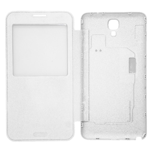 Samsung Galaxy Note 3 flip cover Με Παράθυρο Λευκό