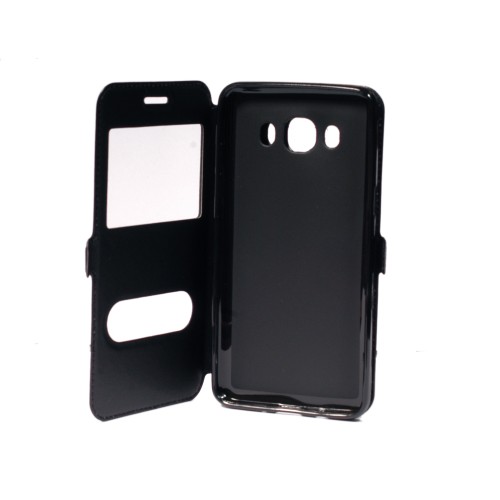  OEM Θήκη Βιβλίο Με Παράθυρα Για Samsung Galaxy J5 J500 Μαύρη