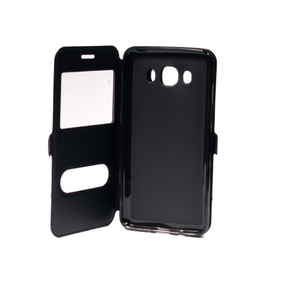  OEM Θήκη Βιβλίο Με Παράθυρα Για Samsung Galaxy J5 J500 Μαύρη