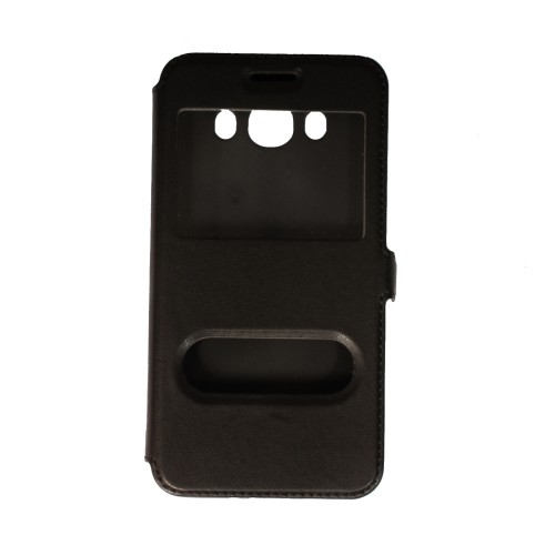  OEM Θήκη Βιβλίο Με Παράθυρα Για Samsung Galaxy J5 J500 Μαύρη