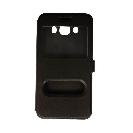 OEM Θήκη Βιβλίο Με Παράθυρα Για Samsung Galaxy J5 J500 Μαύρη