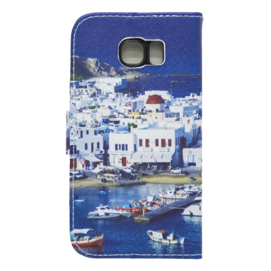  OEM Θήκη Βιβλίο Για  Samsung Galaxy S6 Με Σχέδιο Μύκονος