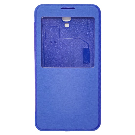 Samsung Galaxy Note 3 flip cover Με Παράθυρο Μπλέ