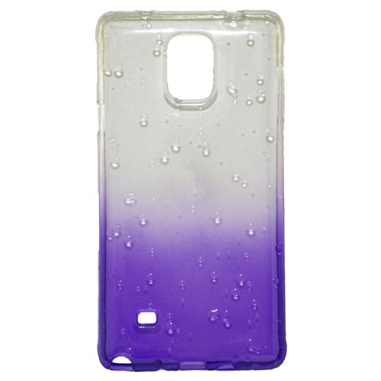 OEM Θήκη Σιλικόνης  Με Σχέδιο Νερά Για Samsung Note 4 Μωβ