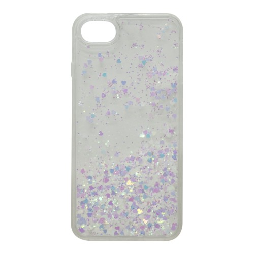 OEM Θήκη Σιλικόνης Με Υγρό Glitter Για Apple Iphone 7G Λευκό