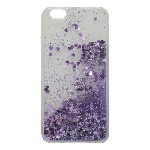 OEM Θήκη Σιλικόνης Με Υγρό Glitter Για Apple Iphone 7G Μωβ