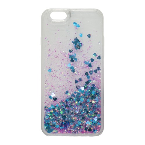 OEM Θήκη Σιλικόνης Με Υγρό Glitter Για Apple Iphone 6G/6S Μπλε